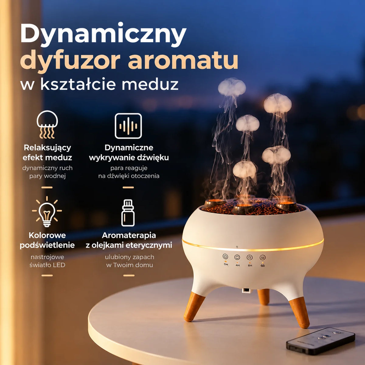 AuraGlow Jelly - Dyfuzor Meduza 3w1