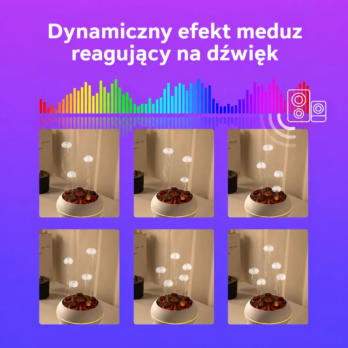 AuraGlow Jelly - Dyfuzor Meduza 3w1